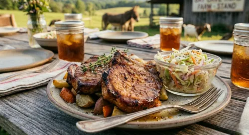 ​Maple-Mustard Glazed Pork Chops